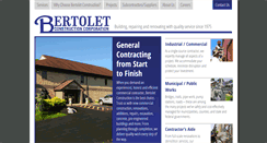 Desktop Screenshot of bertoletconstruction.com